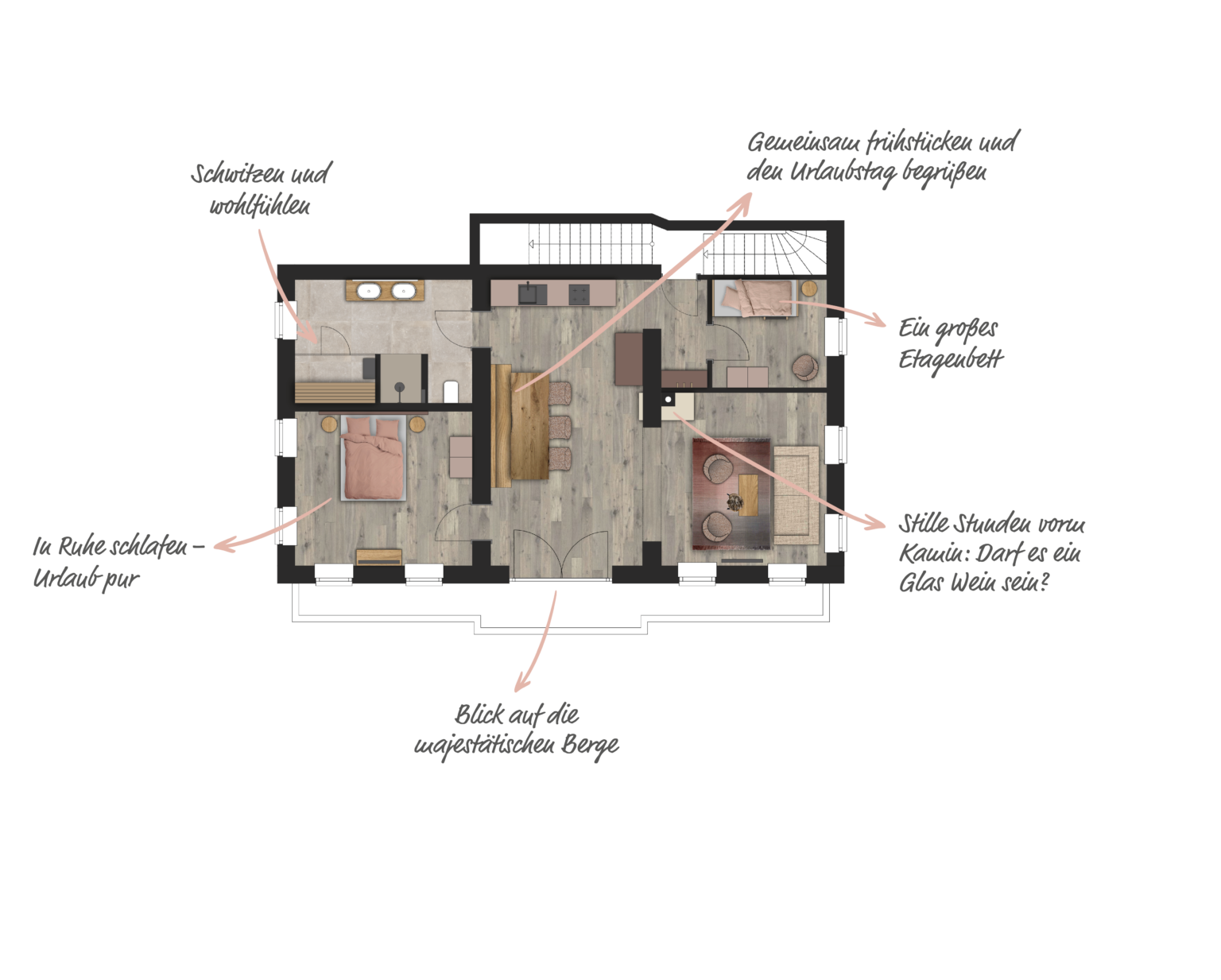 Apartment, Liesl, Oida Knoglerhof, Luxusapartment, Essbereich