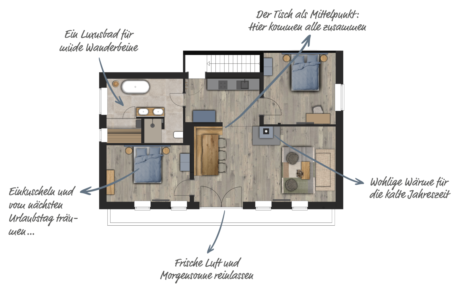 Apartment, Michl, Oida Knoglerhof, Luxusapartment, Essbereich